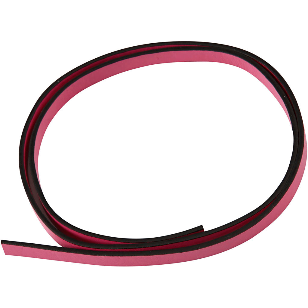 Bracelet Creativ company en simili cuir, l: 10 mm, épaisseur 3 mm, rose, 1 m 1 boîte