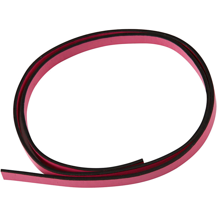 Bracelet Creativ company en simili cuir, l: 10 mm, épaisseur 3 mm, rose, 1 m 1 boîte