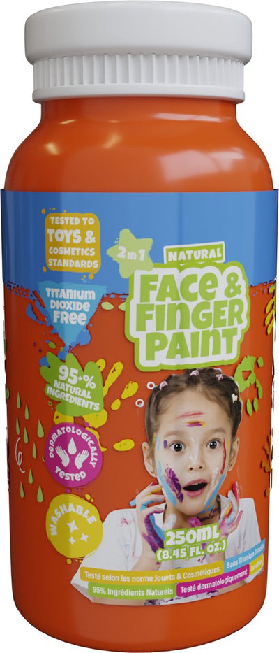 Boti Natural Face Fingerpaint Bottle Oranje, 250 ml