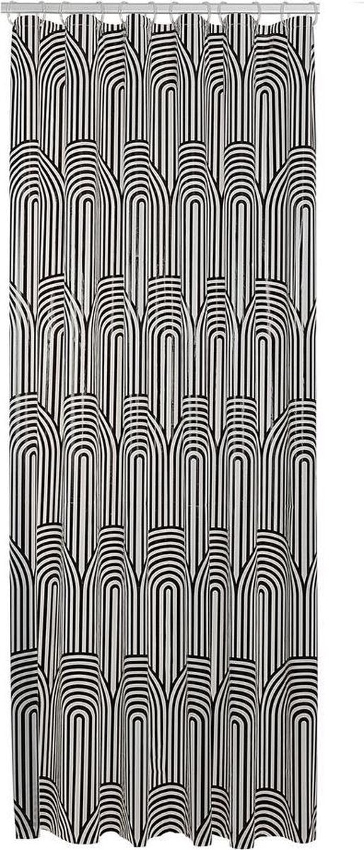 Rideau de douche Sealskin brave 180x200 cm - peva - noir et blanc (anneaux disponibles séparément)