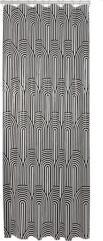 Rideau de douche Sealskin brave 180x200 cm - peva - noir et blanc (anneaux disponibles séparément)