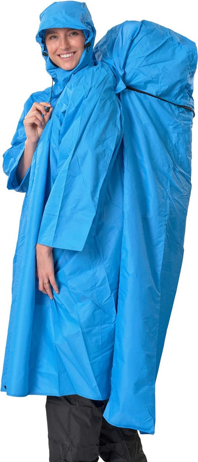 Poncho à dos d'extérieur Lowland - 100 % imperméable (10 000 mm) - respirant (8 000 g m²) - xl - sans pfas !