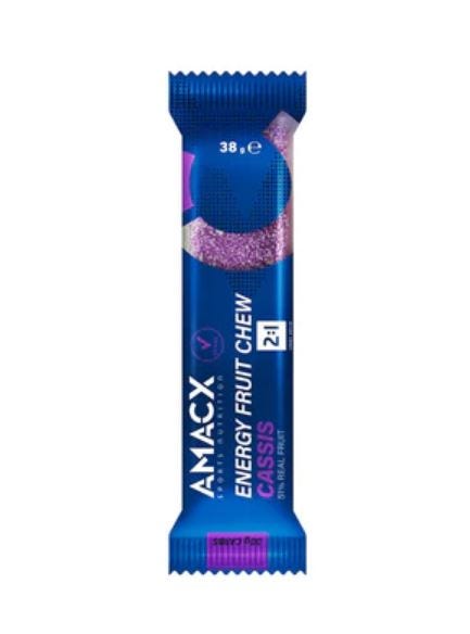 Amacx barre énergétique énergie fruits à mâcher 12x38gr cassis