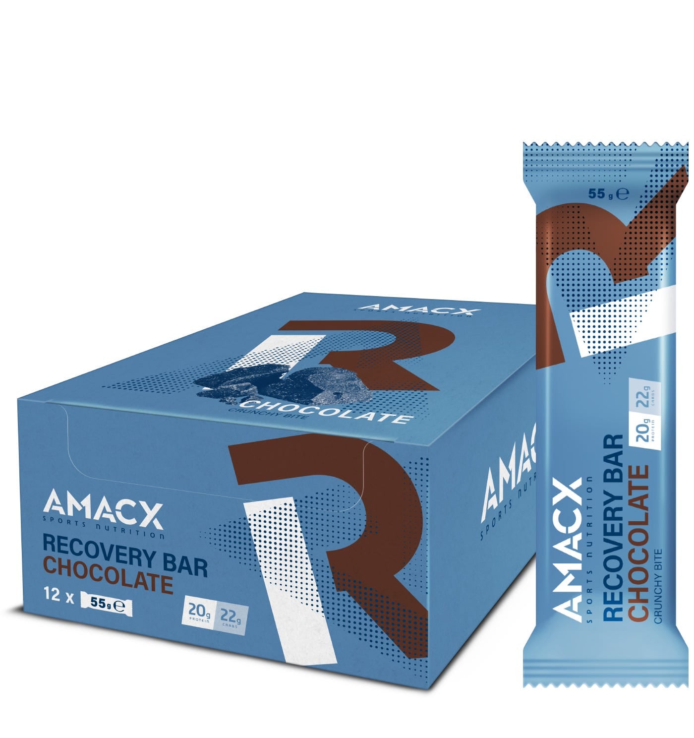 Amacx barre énergétique barre de récupération chocolat 12x55gr
