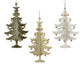 Decoris pendentif sapin de Noël en plastique 13cm