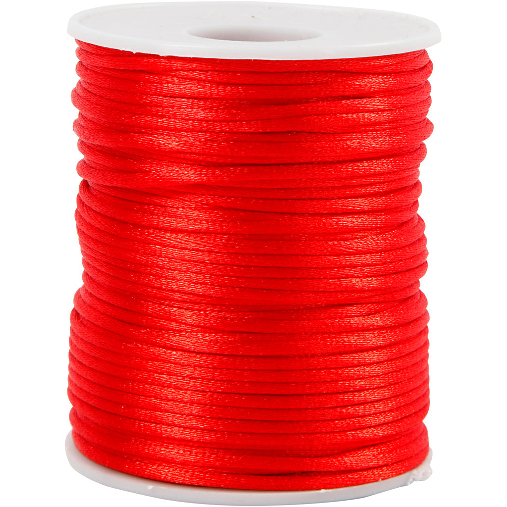 Crétiv Company Satin Cord Red, 50m