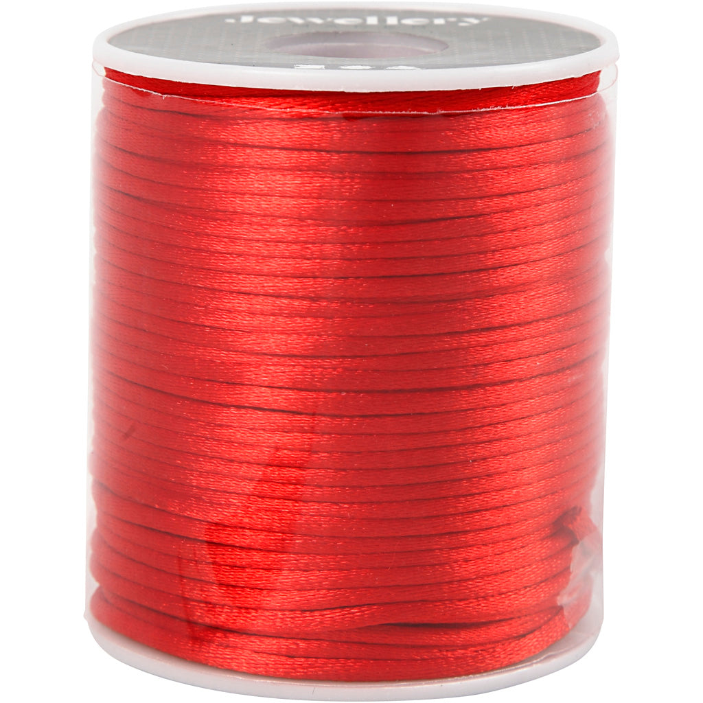 Crétiv Company Satin Cord Red, 50m