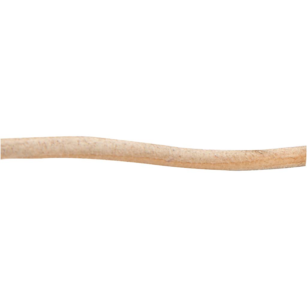 Cordon en cuir Creativ company, épaisseur 4 mm, naturel, 5 m 1 rouleau