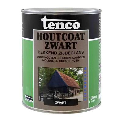 Tenco 1078322 - vernis à bois à base d'eau noir opaque zg 1l | 1 pièce
