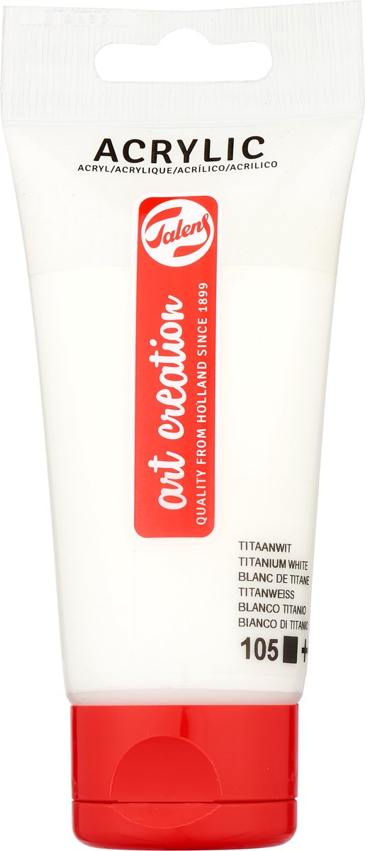 TALENS ART Création en acrylique Paint Tube 75 ml Titaneous White 105