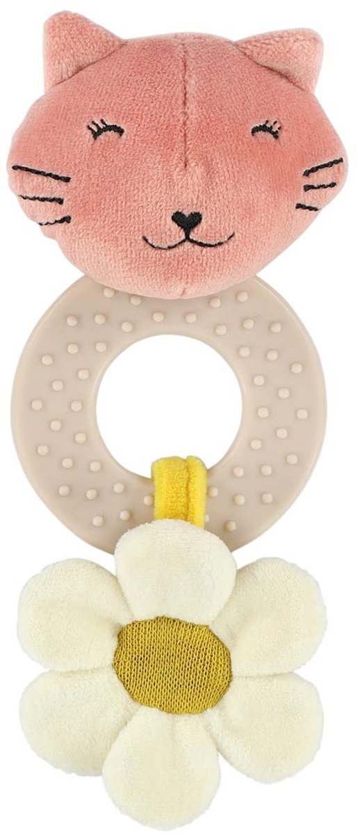 Jouet de dentition Trixie Mme. chat - 3m+ - anneau silicone - crépitement - chat - idéal comme cadeau de naissance