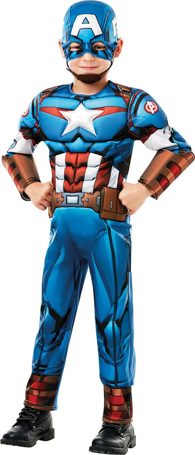Rubies Costume Marvel de Rubie's - Captain America garçons bleu taille 104