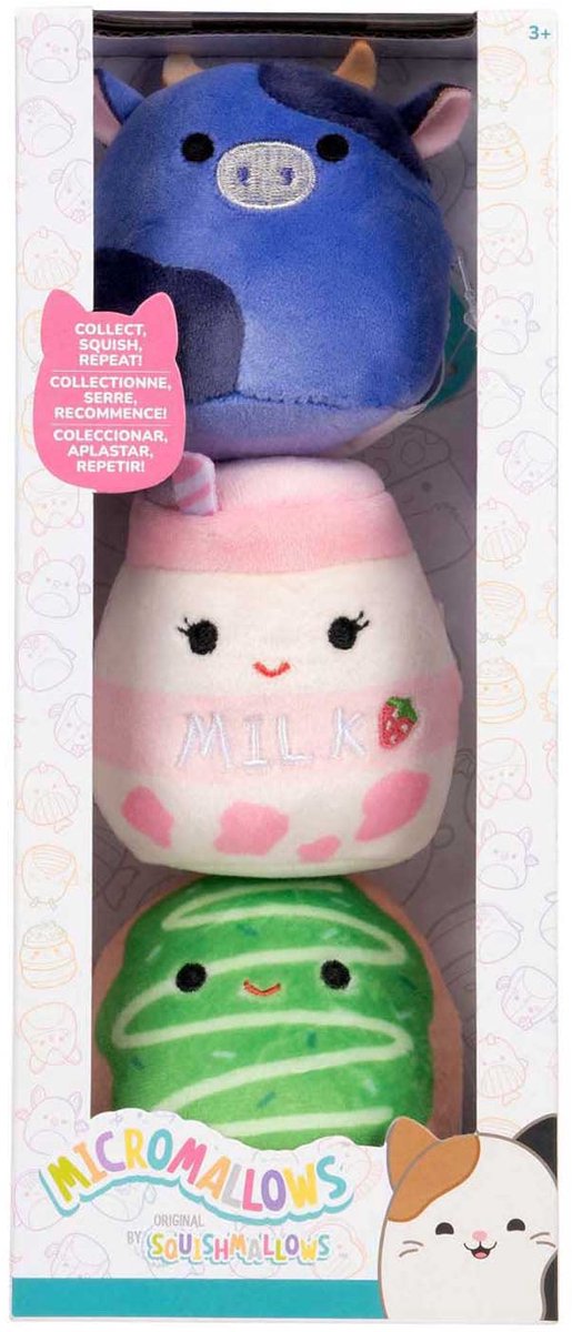 Peluche Micromallows 6,5 cm paquet de 3 ingred, amélie daisuke