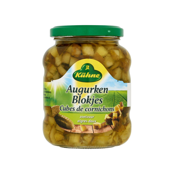 Cubes de cornichons Kuhne (6x 370 ml)