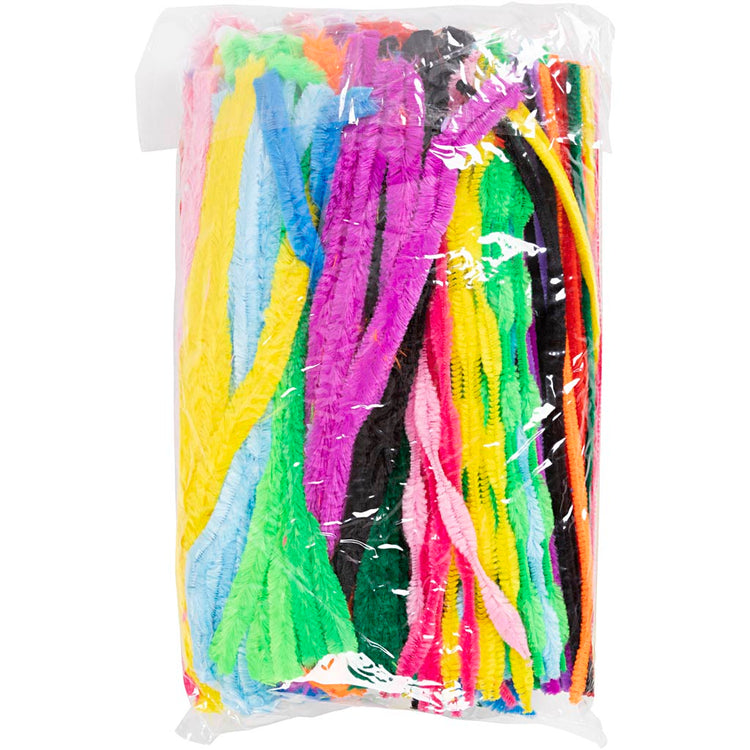Creativ Company Chenille, L: 30 cm, épaisseur 6-15 mm, différentes couleurs, 500 DIV 1 Box