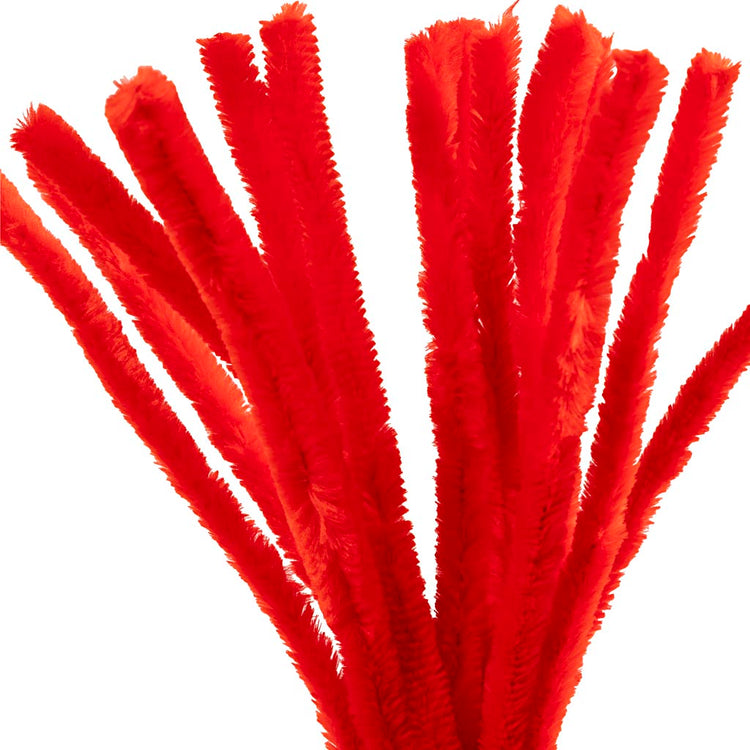 Creativ company chenille, l: 30 cm, épaisseur 15 mm, rouge, 15 pièces 1 boîte