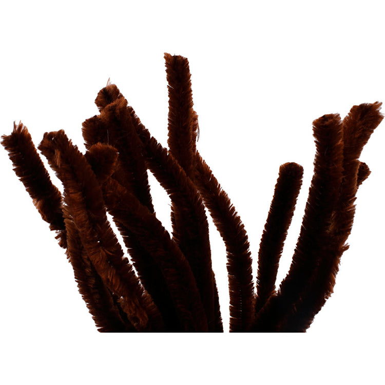 Creativ company chenille, l: 30 cm, épaisseur 15 mm, marron, 15 pièces 1 boîte
