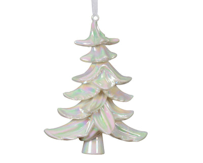 Decoris pendentif sapin de Noël plastique irisé 18c