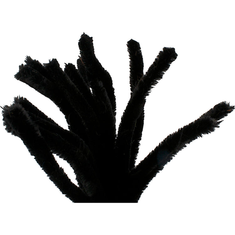 Creativ company chenille, l: 30 cm, épaisseur 15 mm, noir, 15 pièces 1 boîte