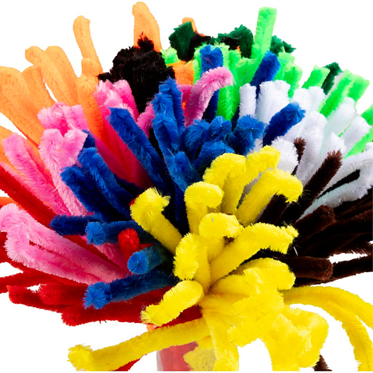 Creativ company chenille, l: 30 cm, épaisseur 15 mm, différentes couleurs, 200 div 1 boîte