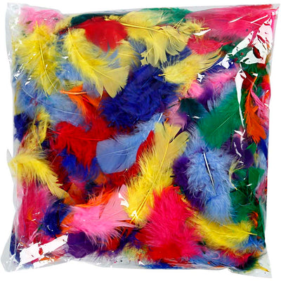 Plumes en différentes couleurs 7-8 cm, 50gr