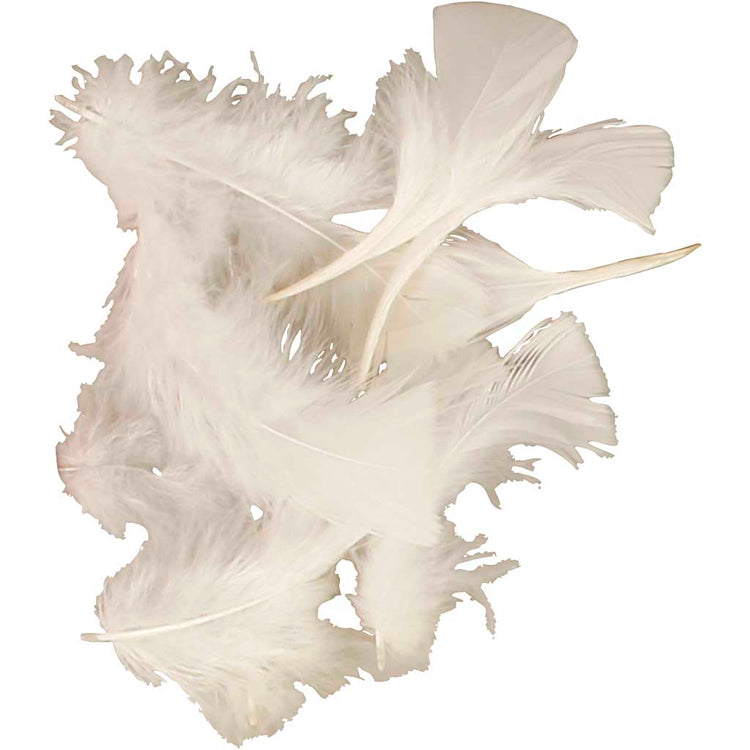Creativ company duvet, taille 7-8 cm, env. 375 pièces, blanc, 50 gr 1 boîte