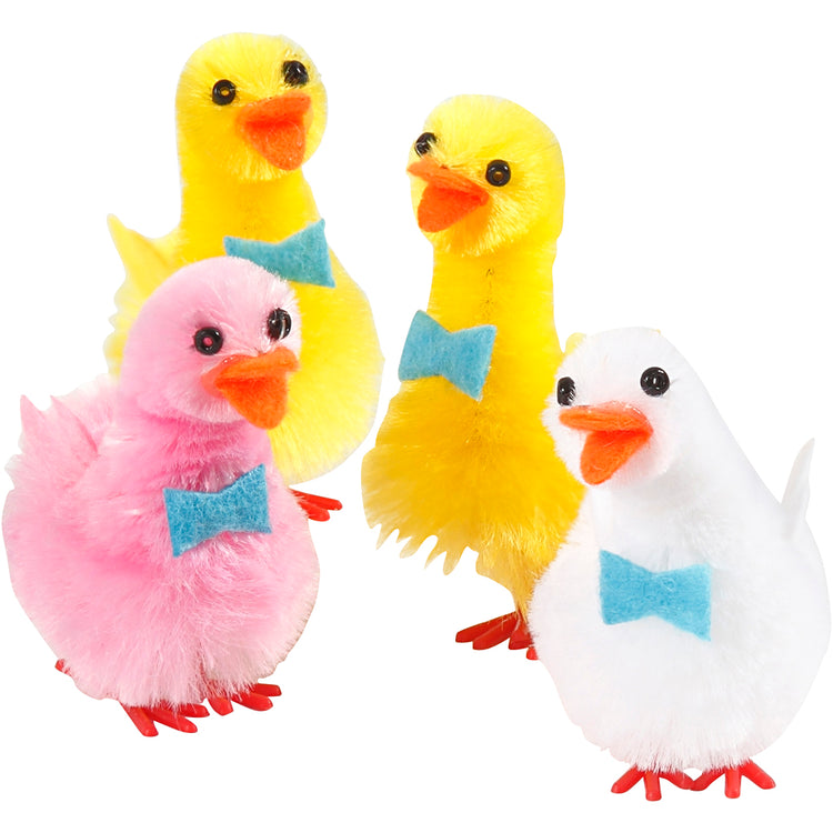 Canards Creativ company, h: 50 mm, rouge clair, blanc, jaune, 4 pièces 1 boîte