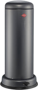 Wesco grande poubelle baseboy avec fermeture en douceur | 30 litres | métal - graphite mat | poubelle à pédale