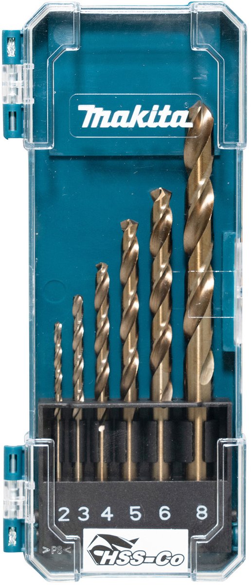 Makita jeu de forets hss-co 6 pièces - d-75758