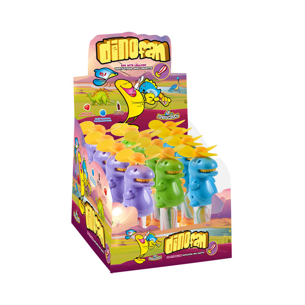Fan pop de dinosaures en bonbons amusants (12x 15gr)