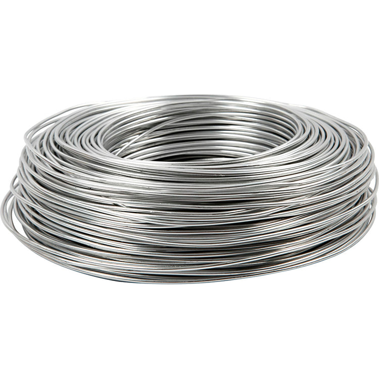 Creativ Company Alu Wire, rond, dikte 2 mm, argent, 100 m 1 rouleau