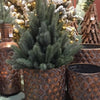Ensemble de pots de fleurs Collections Naturelles 4 pièces en métal et plastique
