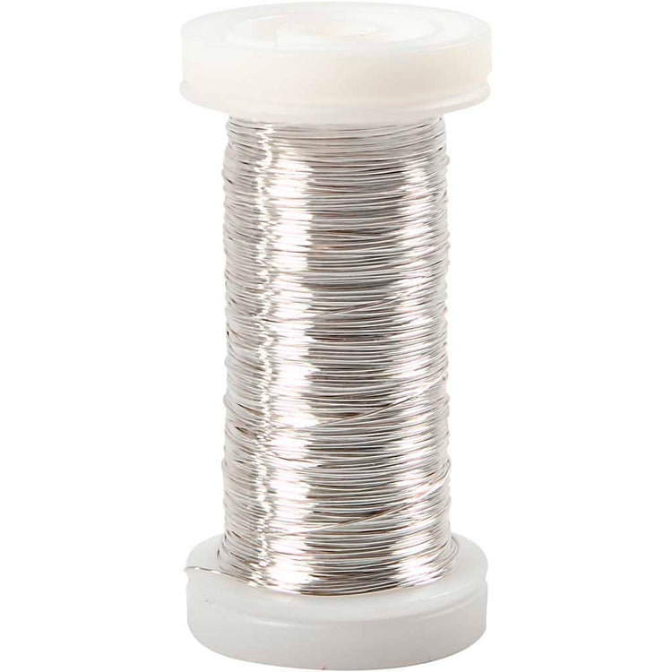 Fil argenté Creativ company, épaisseur 0,3 mm, argenté, 50 gr, 100 m 1 rouleau