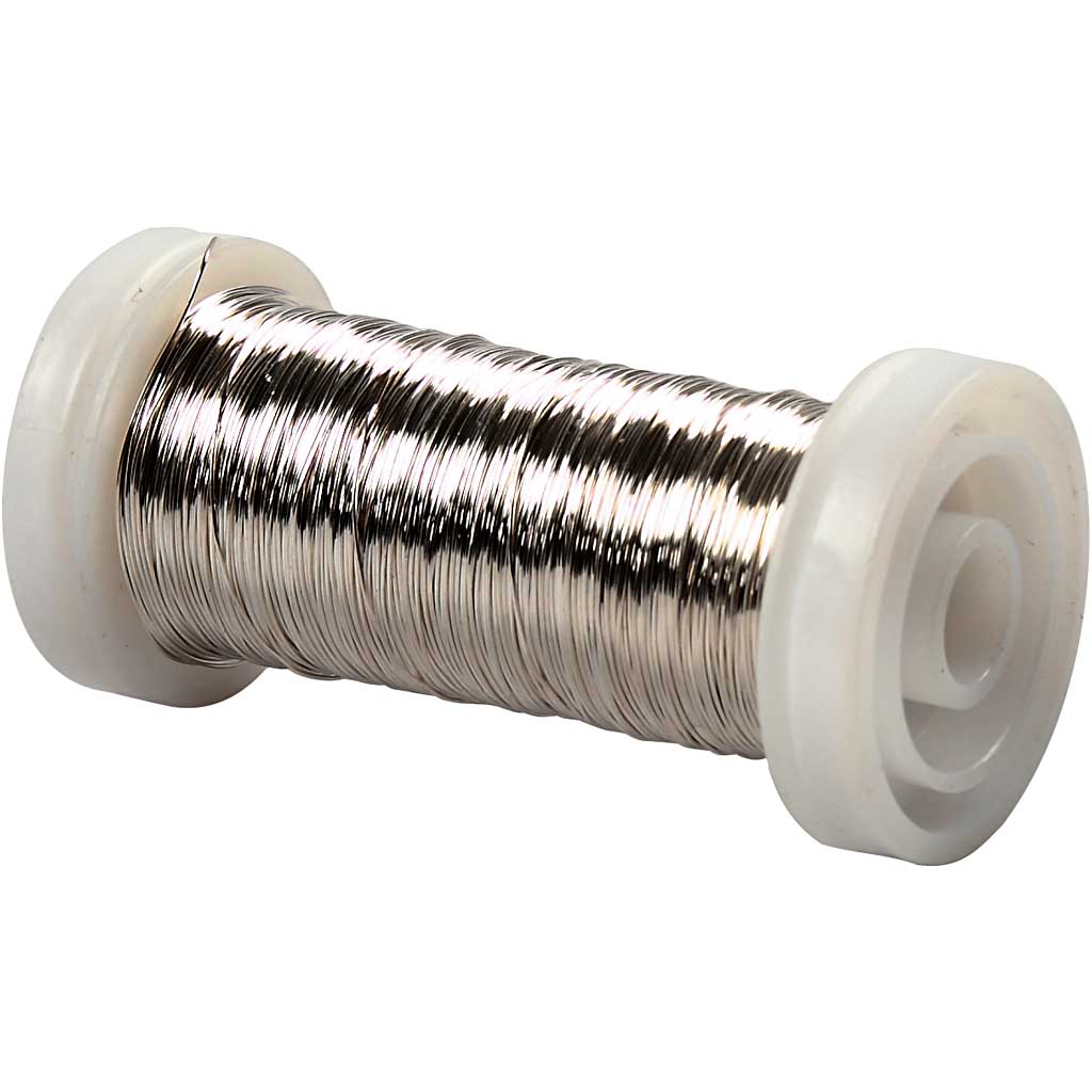 Fil argenté Creativ company, épaisseur 0,3 mm, argenté, 50 gr, 100 m 1 rouleau
