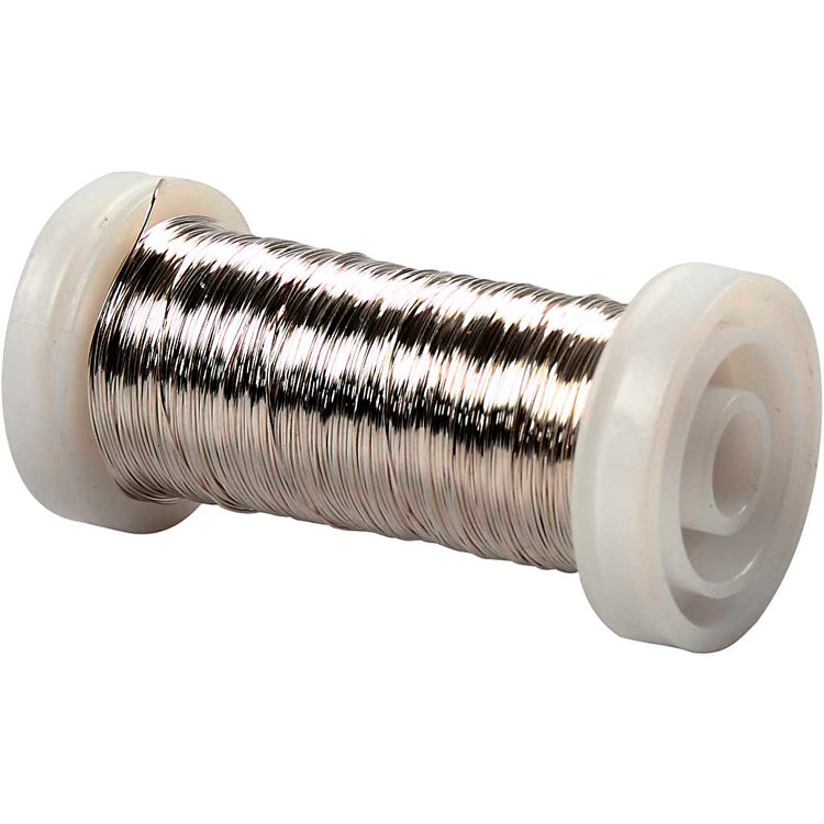 Fil argenté Creativ company, épaisseur 0,3 mm, argenté, 50 gr, 100 m 1 rouleau