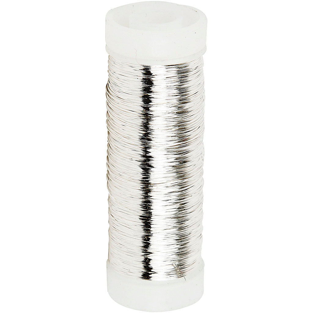 Fil argenté Creativ company, épaisseur 0,2 mm, argenté, 50 gr, 110 m 1 rouleau