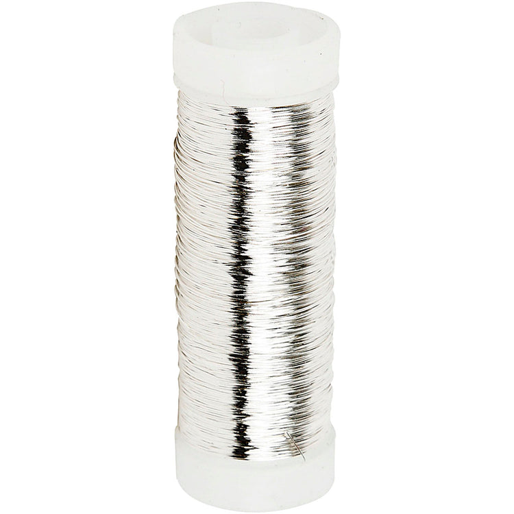 Fil argenté Creativ company, épaisseur 0,2 mm, argenté, 50 gr, 110 m 1 rouleau