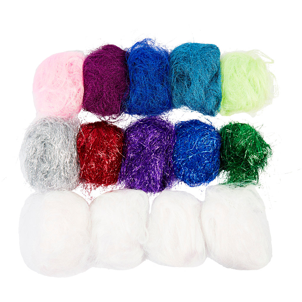 Fibres plastiques Creativ company, différentes couleurs, 500 gr 1 boîte