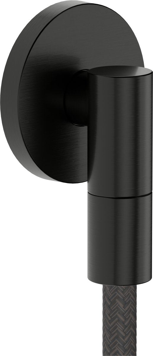 Coude de raccordement mural Hansgrohe fixfit fine s sans clapet anti-retour chrome noir brossé
