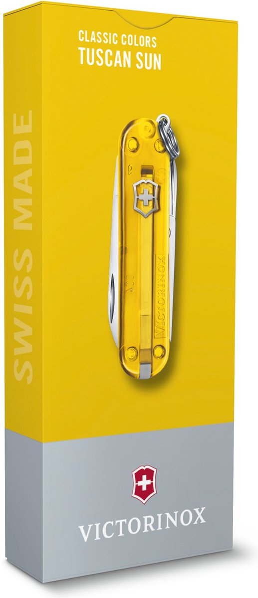 Couteau de poche transparent Victorinox classic SD - Tuscan Sun - 7 fonctions