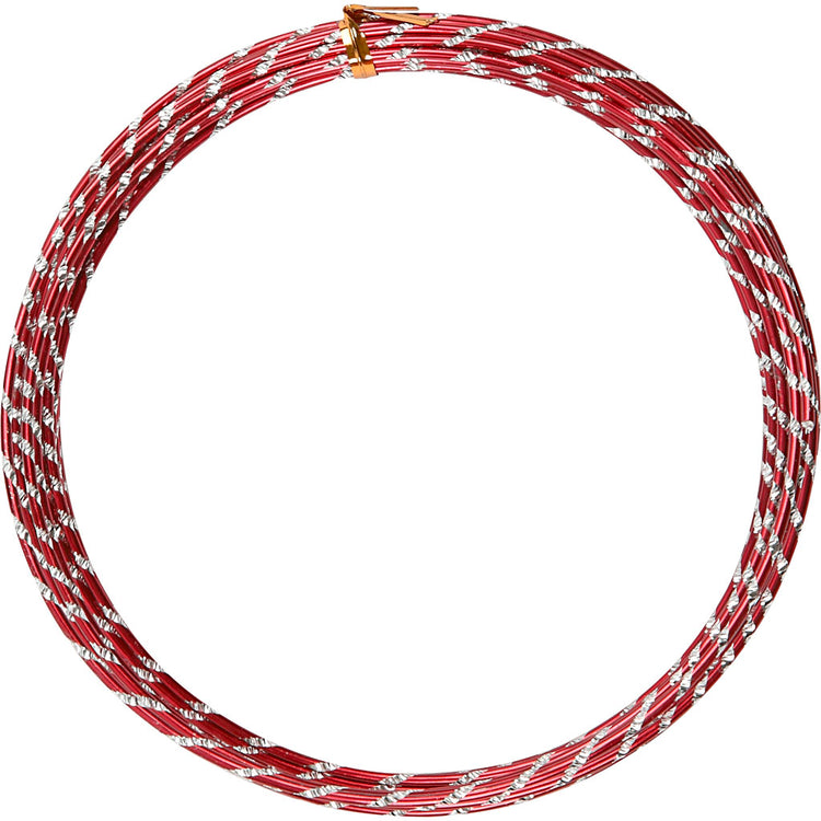 Fil d'aluminium Creativ company, diamanté, épaisseur 2 mm, rouge, 7 m 1 rouleau