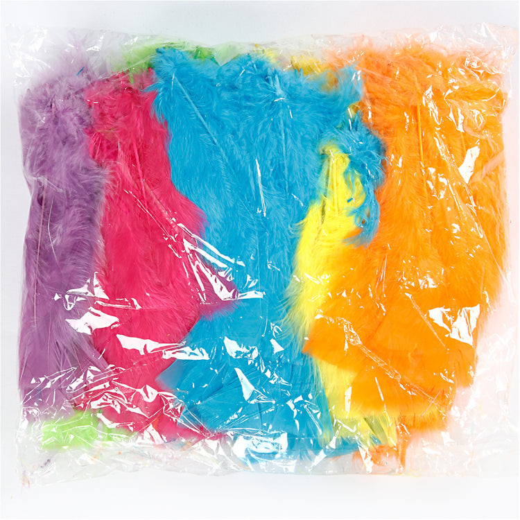 Plumes Creativ company, l: 11-17 cm, différentes couleurs, 144 boules 1 boîte