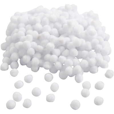 Pompons Creativ company, d 10 mm, blanc, 450 pièces 1 boîte