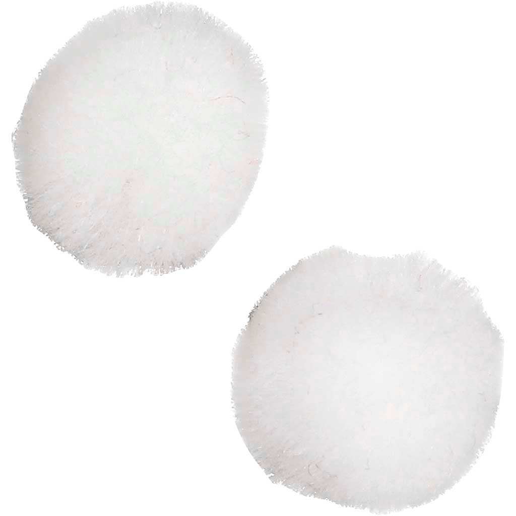 Pompons Creativ company, d 15 mm, blanc, 200 pièces 1 boîte
