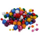 Pompons Creativ company, d 15-40 mm, paillettes, env. 75 pièces, couleurs fortes, 62 g 1 boîte
