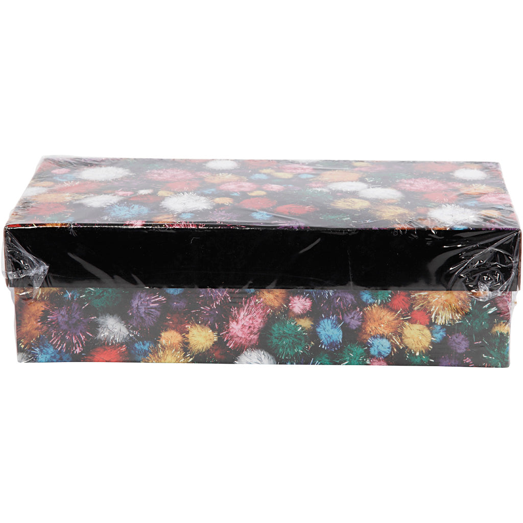 Pompons Creativ company, d 15-40 mm, paillettes, env. 400 pièces, couleurs fortes, 400 gr 1 boîte
