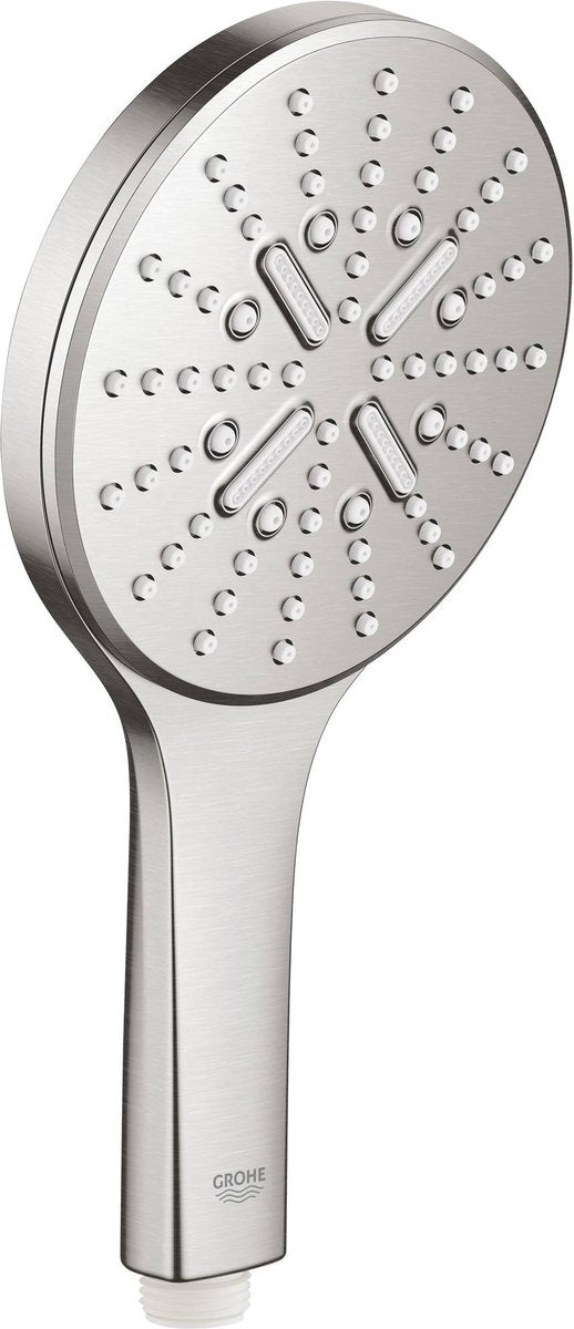 Douchette à main Grohe rainshower smartactive 130 - 13 cm - 3 types de jets - supersteel - 26574dc0