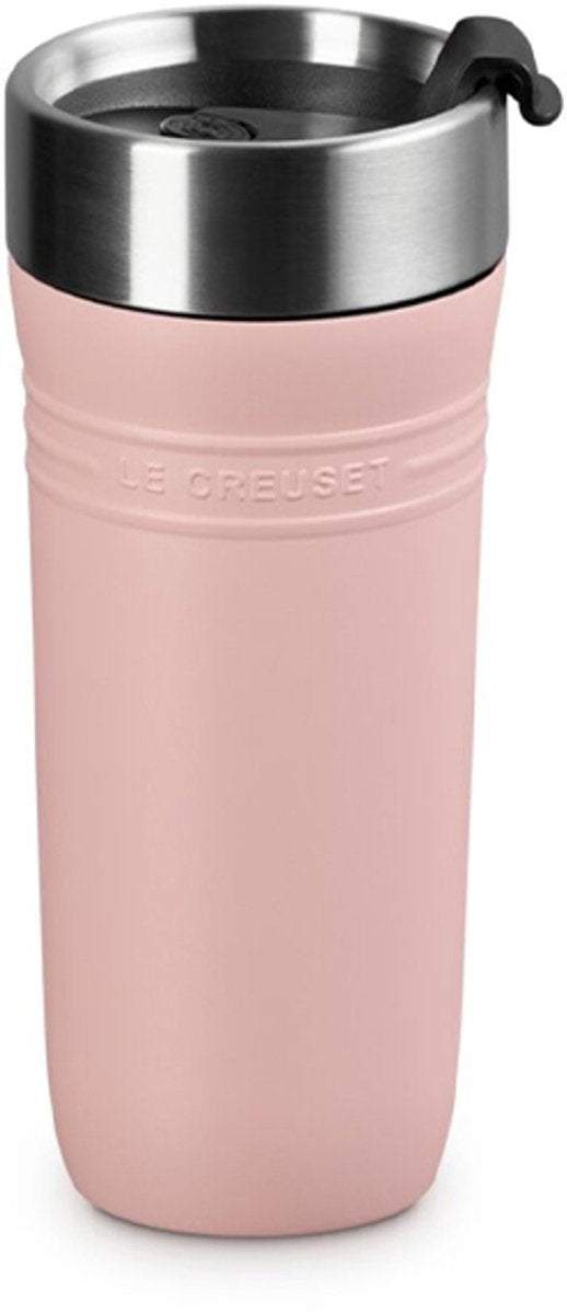 Le Creuset tasse thermos double paroi on the go 0,35 litre coque rose