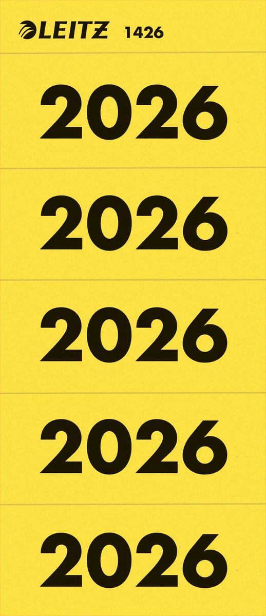 Leitz étiquette de dos 2026 jaune 100 pièces
