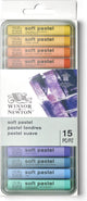 Winsor Newton 1790001 Boîte de pastels tendres – 15 pièces, craie pastel pour dessin et peinture, hautement pigmentée, résistante à la lumière